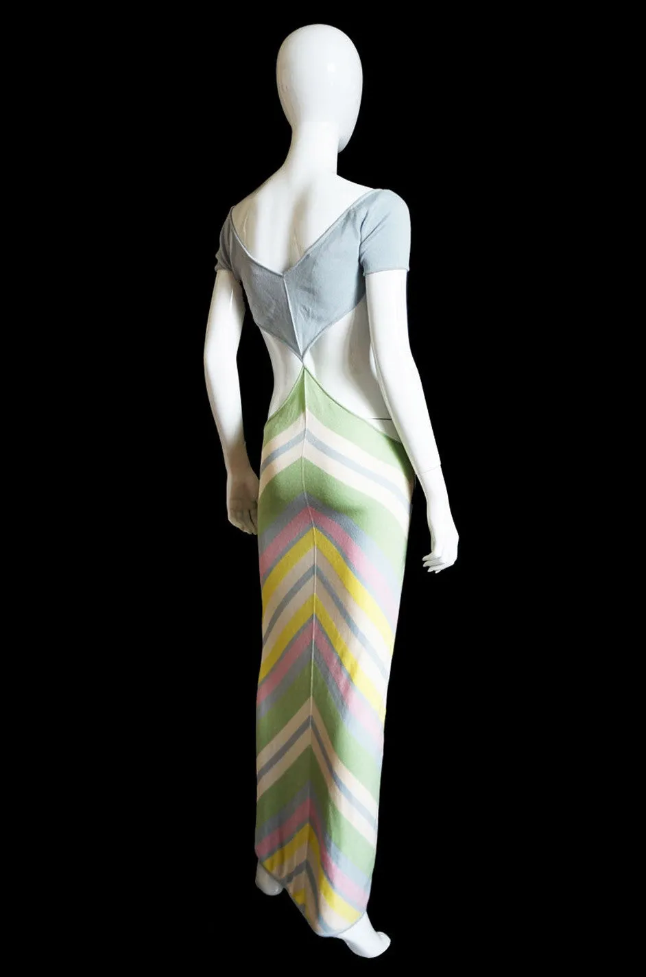 1970s Rare Laura Biagotti Cut Out Dress