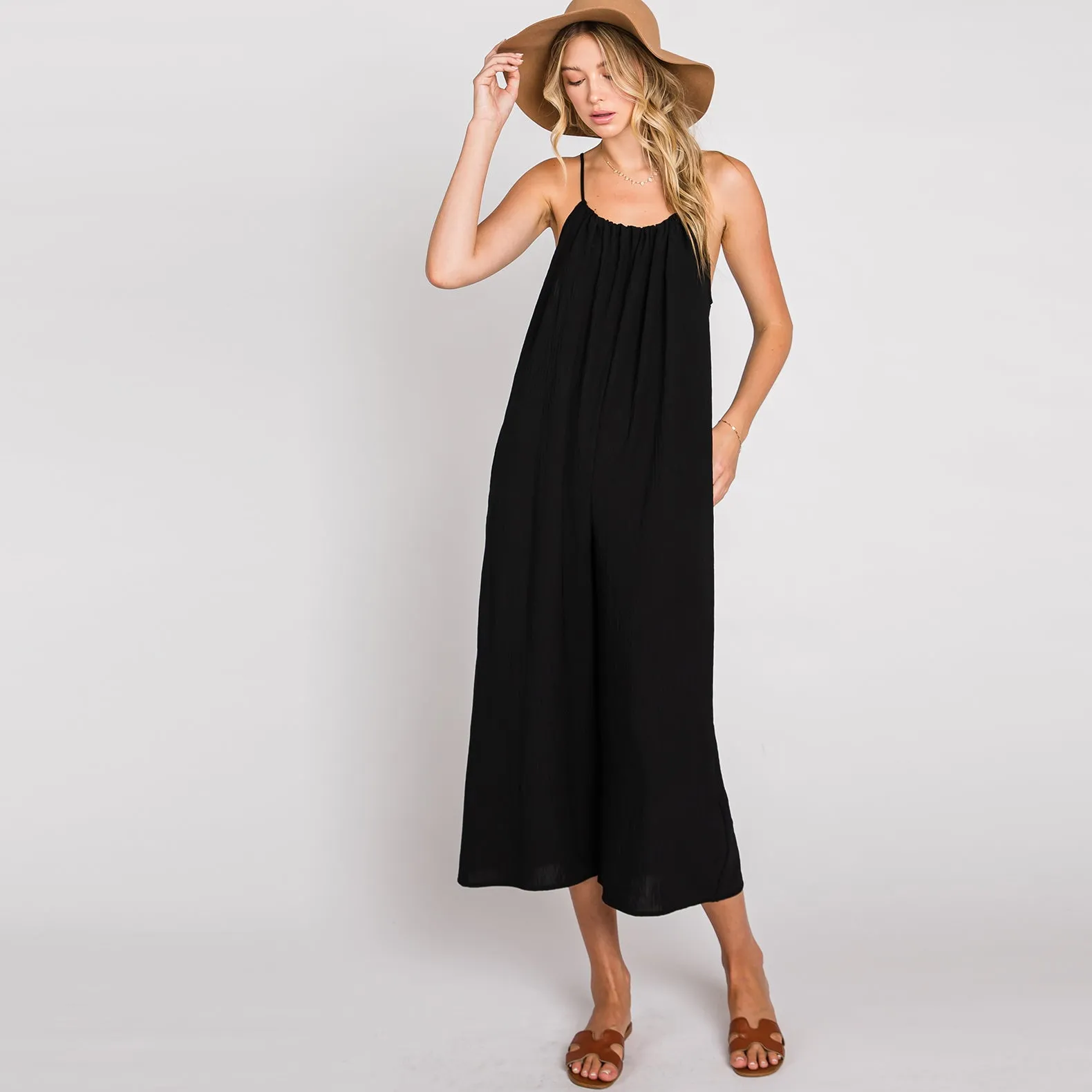 Adjustable Strap Comfy Jumpsuit