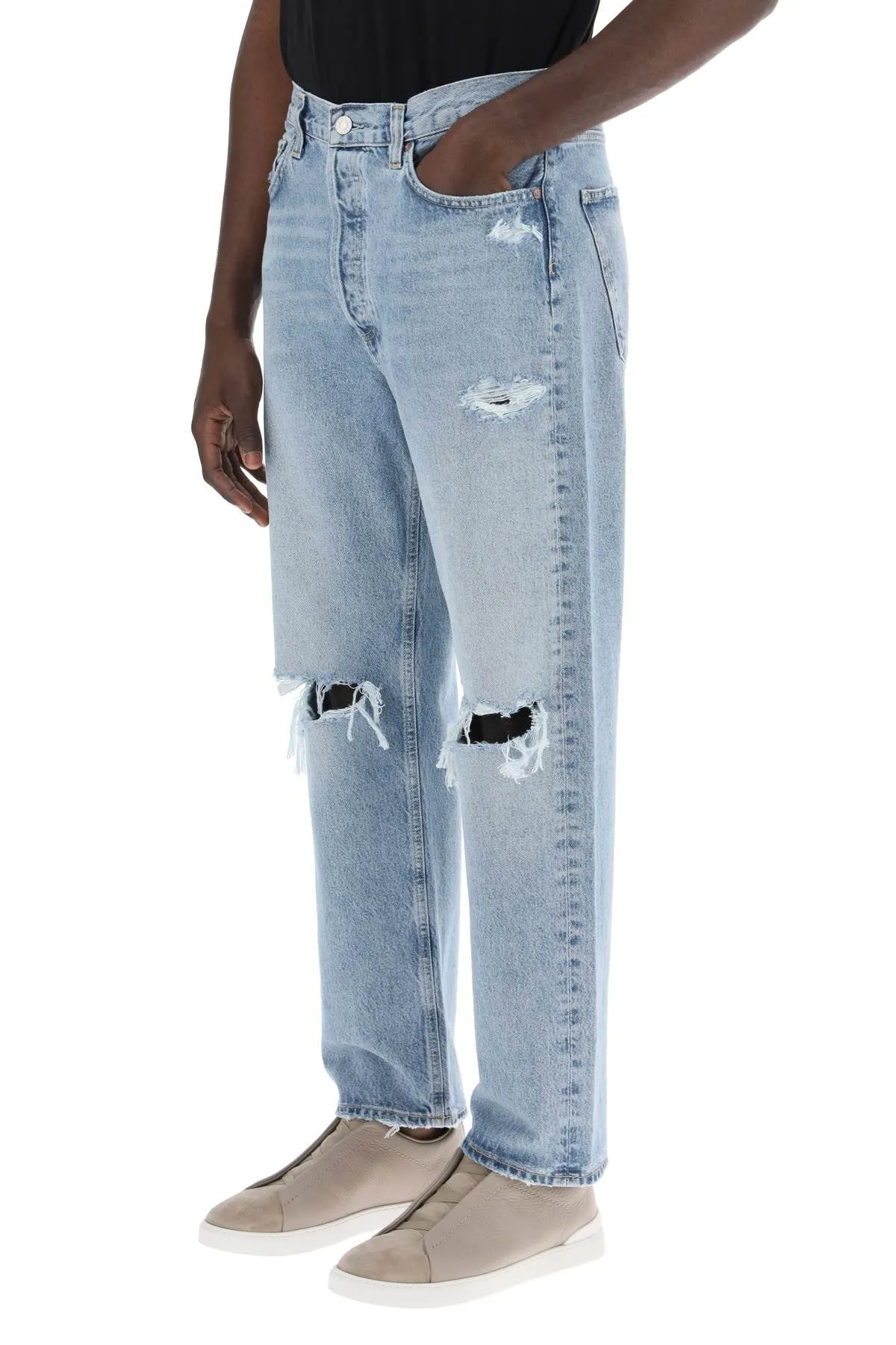 Agolde 90S Destroyed Jeans With Distressed Details