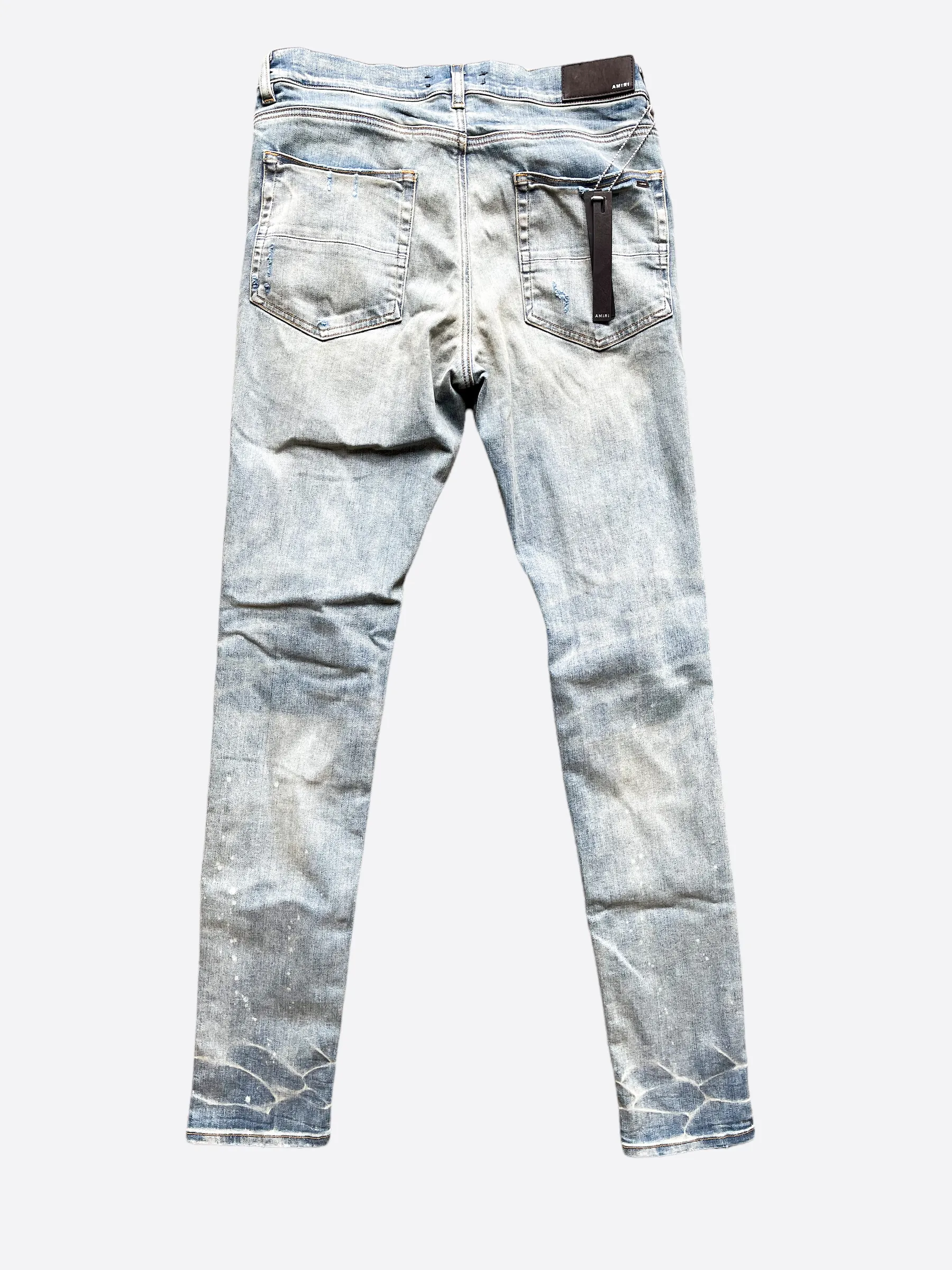 Amiri Blue Bandana Patch MX1 Distressed Denim