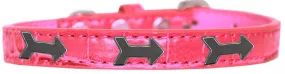 Arrows Widget Croc Dog Collar Bright Pink Size 20