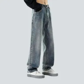 Baggy medium wash jeans
 for men