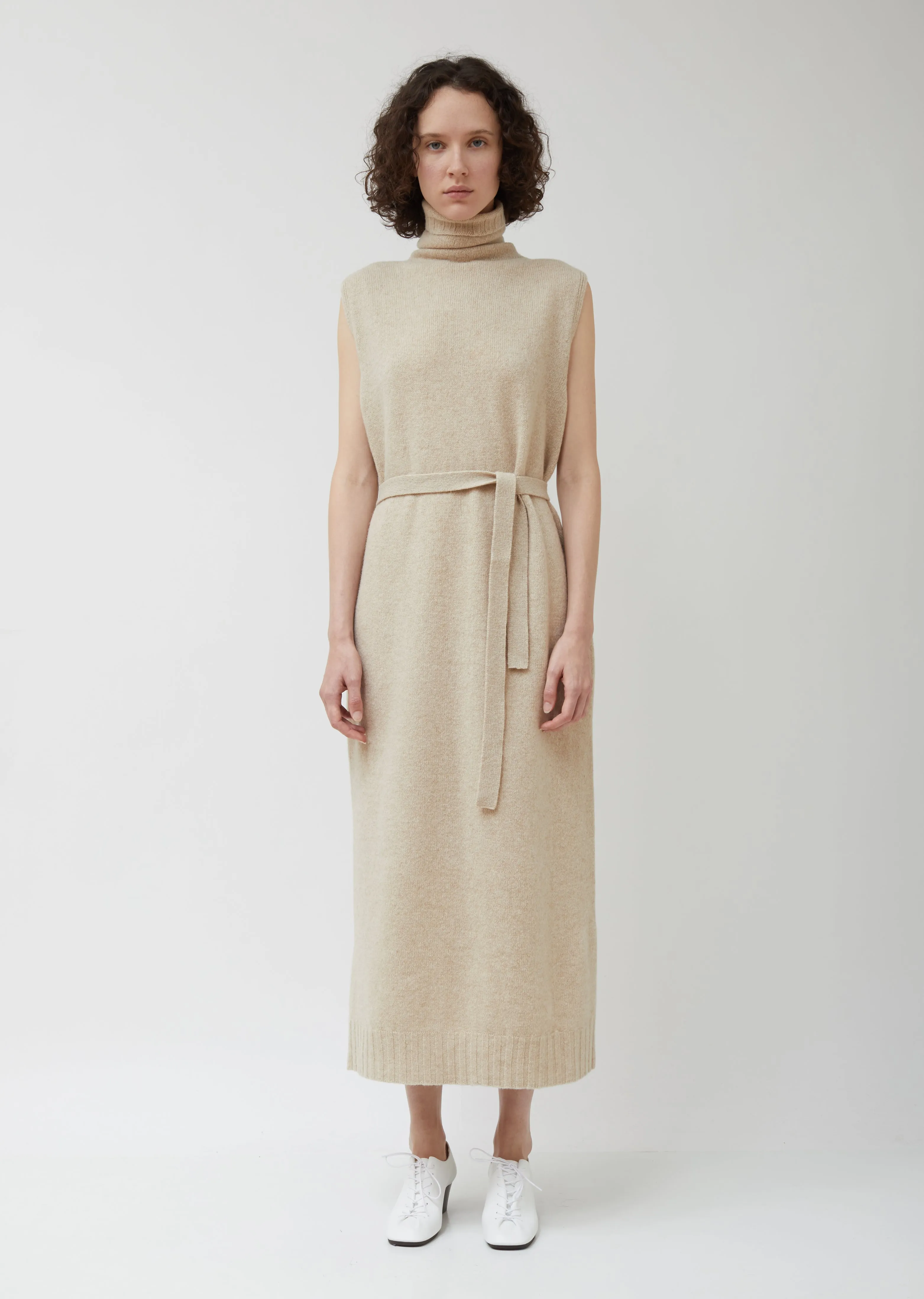 Beige Wool Tube Dress