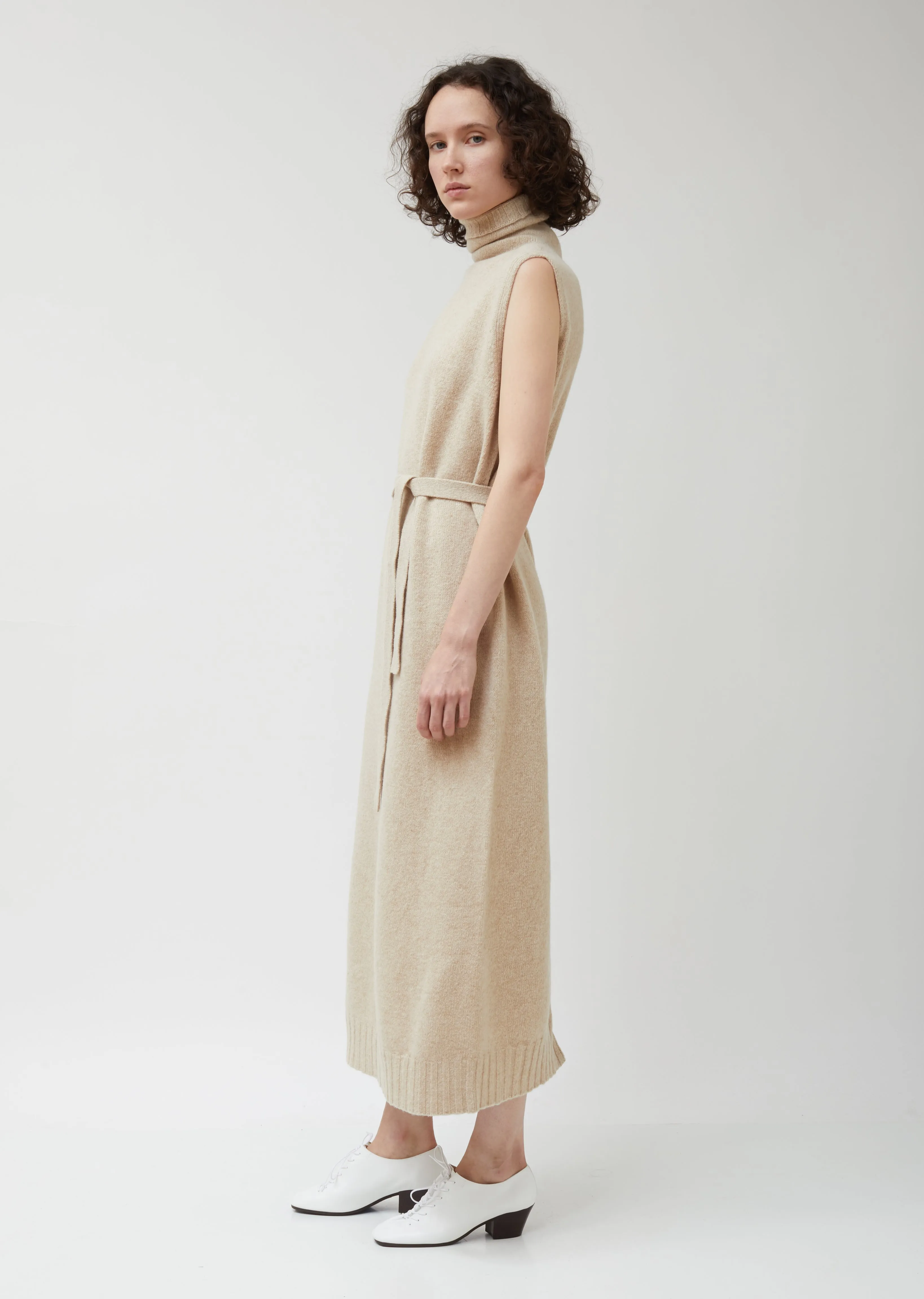 Beige Wool Tube Dress