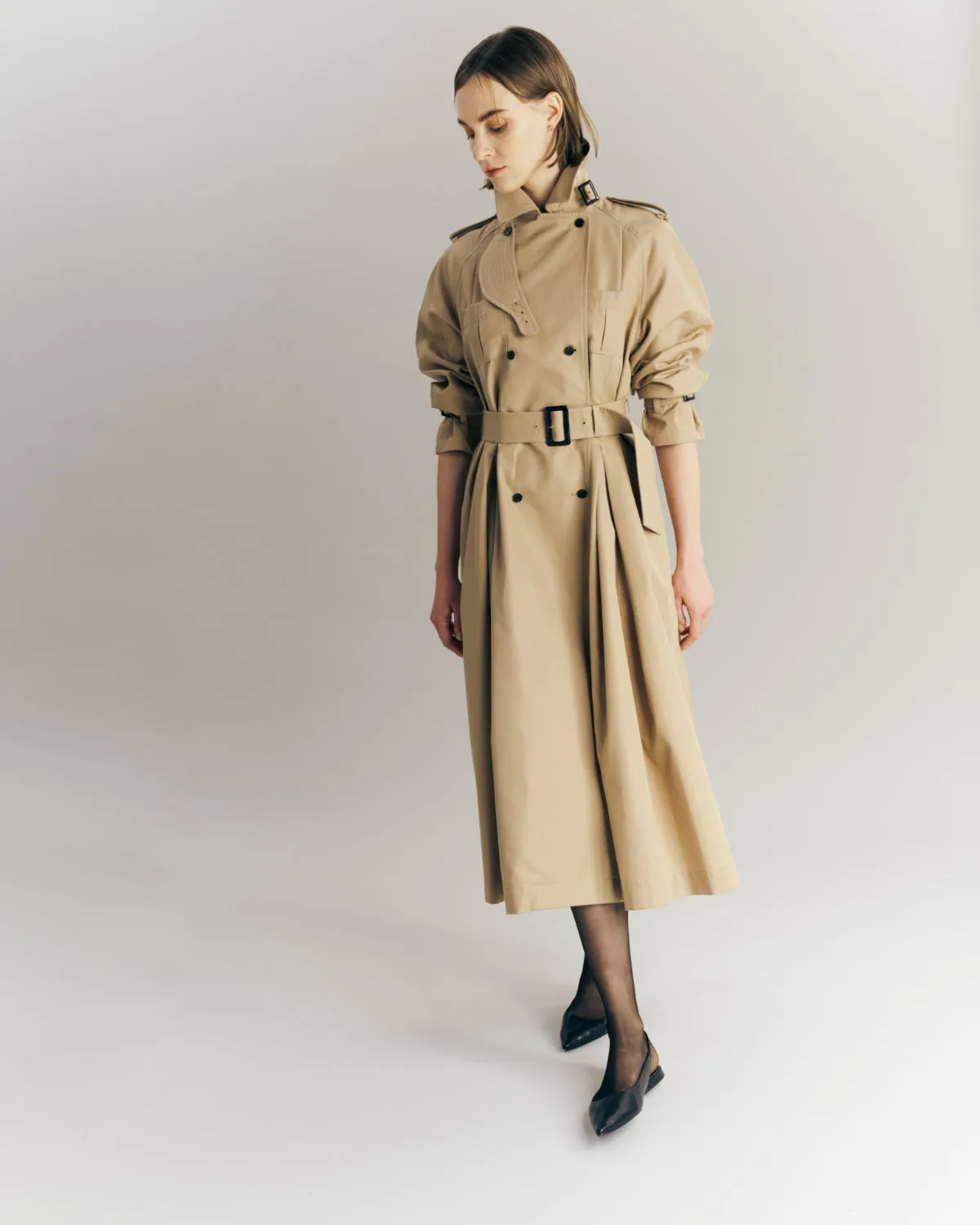 Belted Flare Trench coat