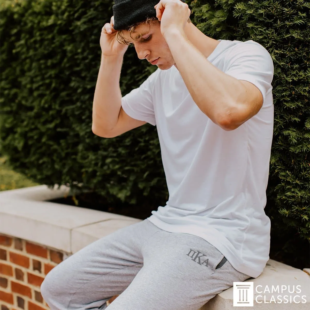 Beta Heather Grey Contrast Joggers