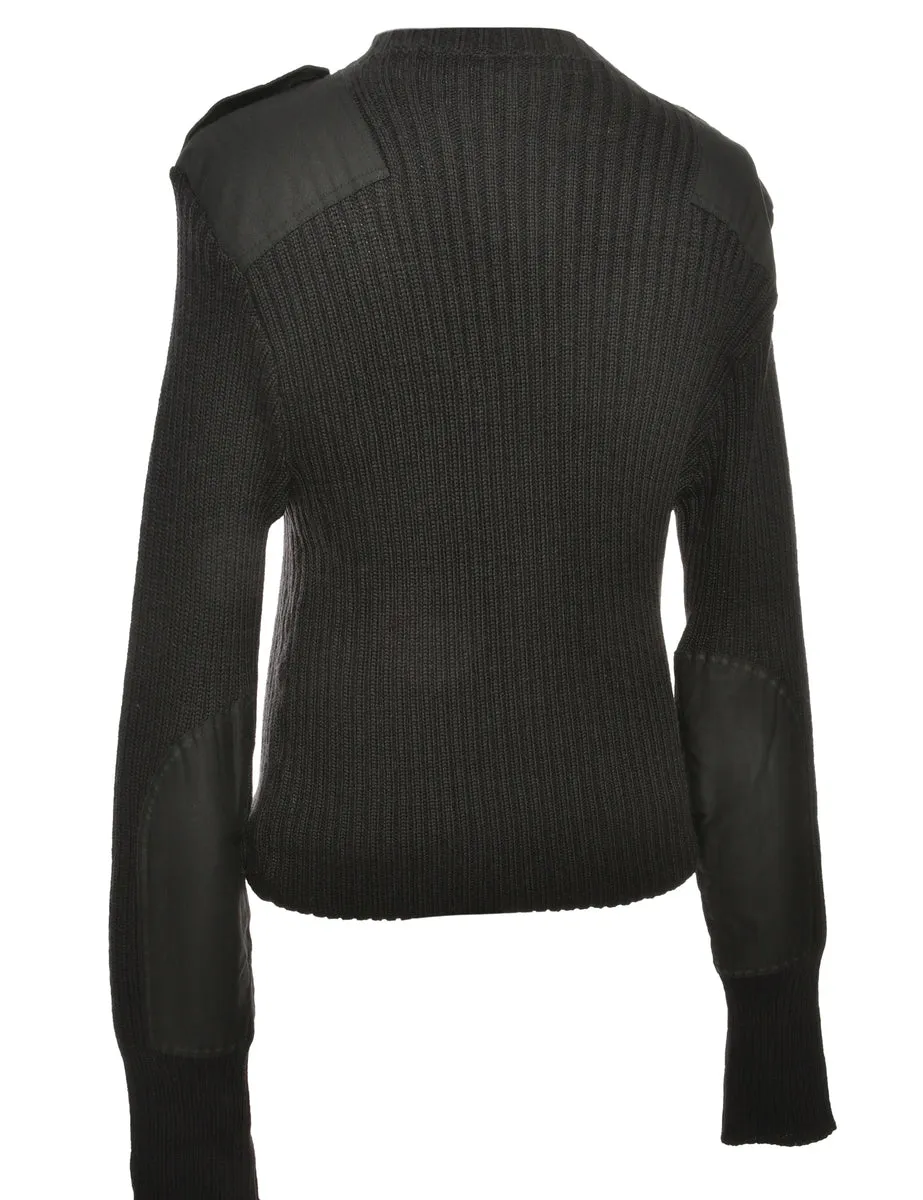 Black Long Sleeved Jumper - L