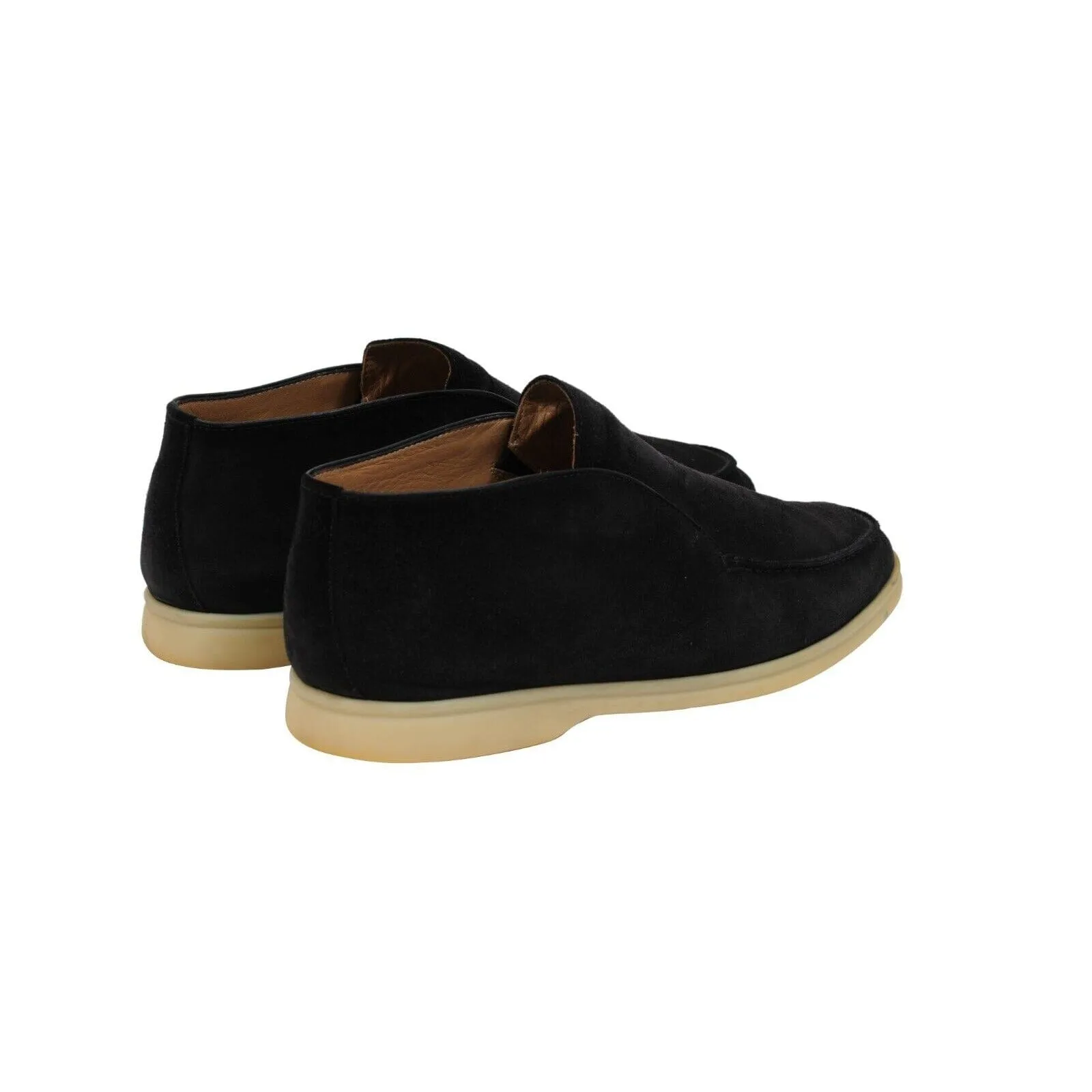 Black Suede Open Walk Chukkas Ankle Boots