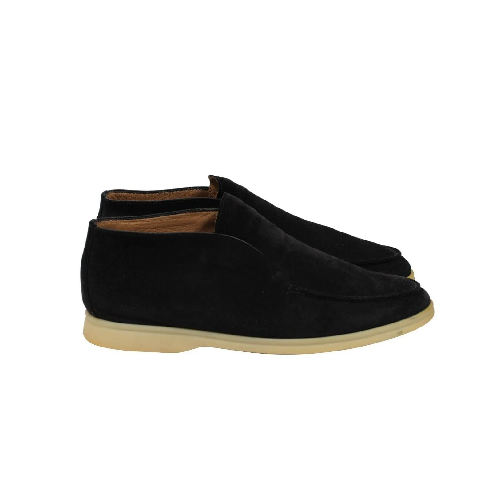 Black Suede Open Walk Chukkas Ankle Boots