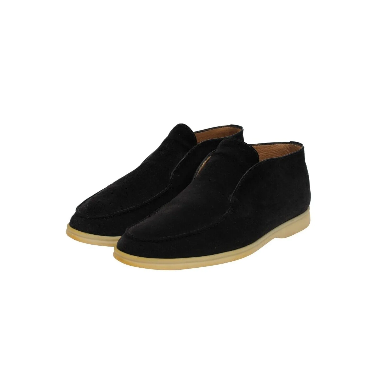 Black Suede Open Walk Chukkas Ankle Boots