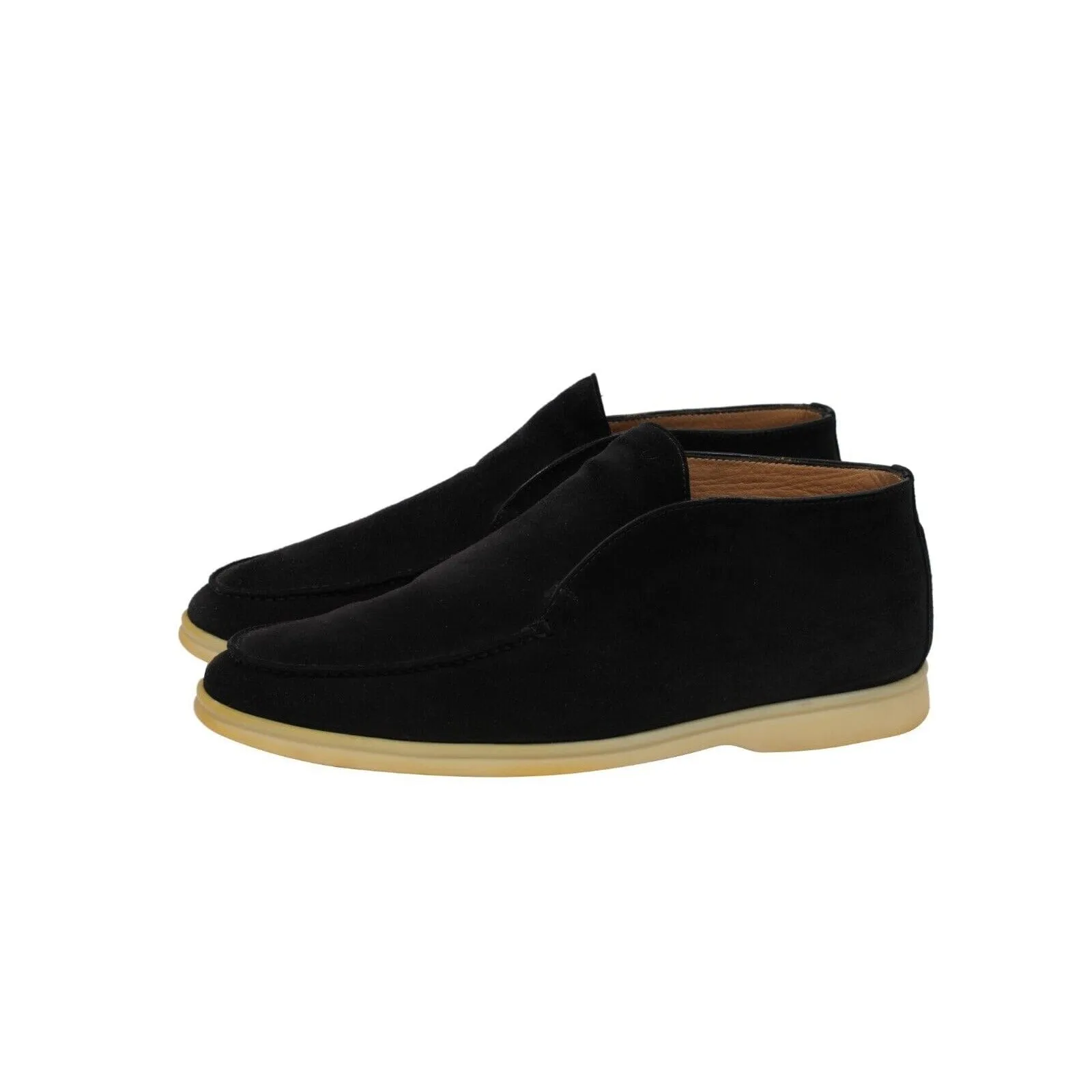 Black Suede Open Walk Chukkas Ankle Boots