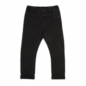 Bow Leg Denim Jeans Dark Grey