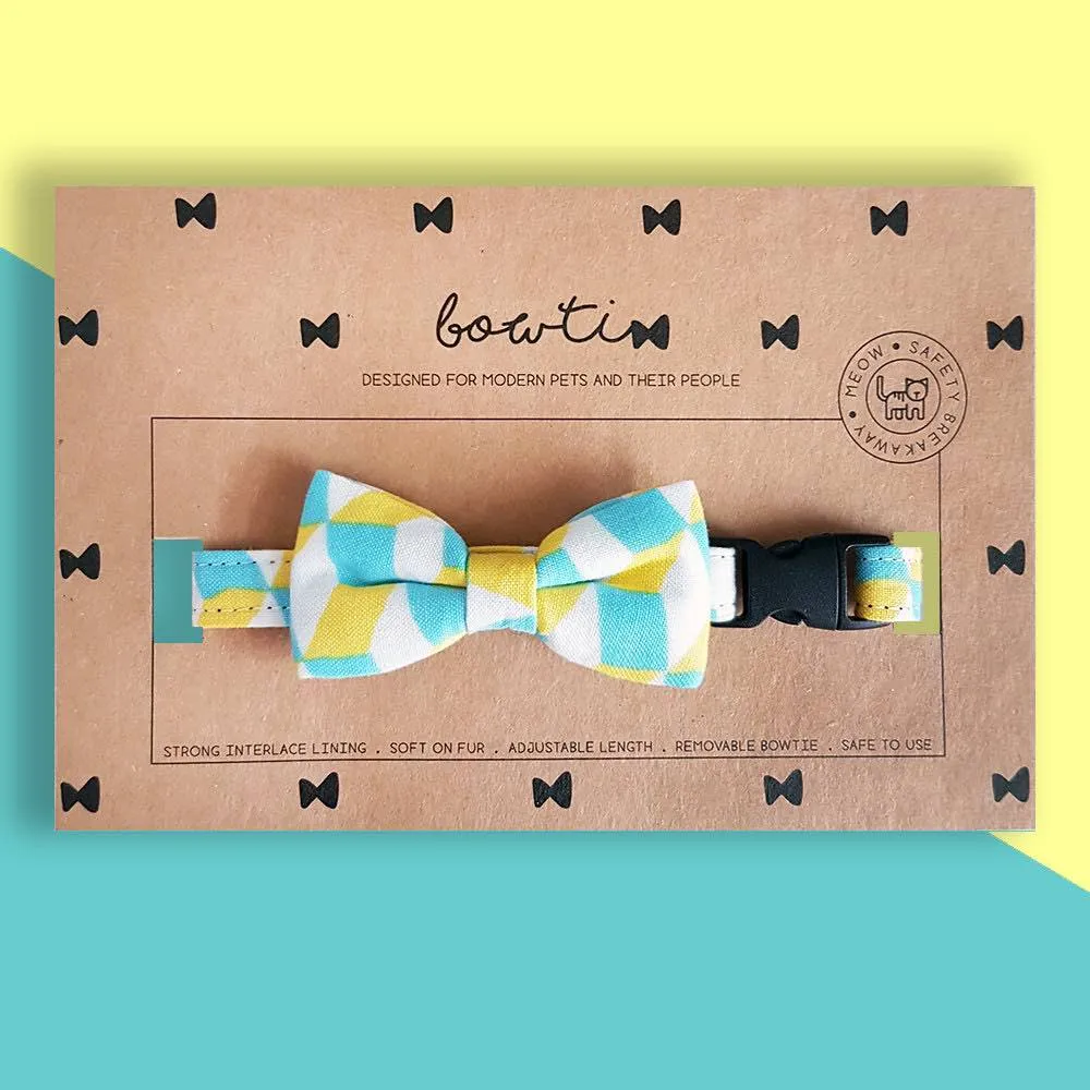 Bowtix Handmade Cat Collar With Removable Bowtie - Bubblegum