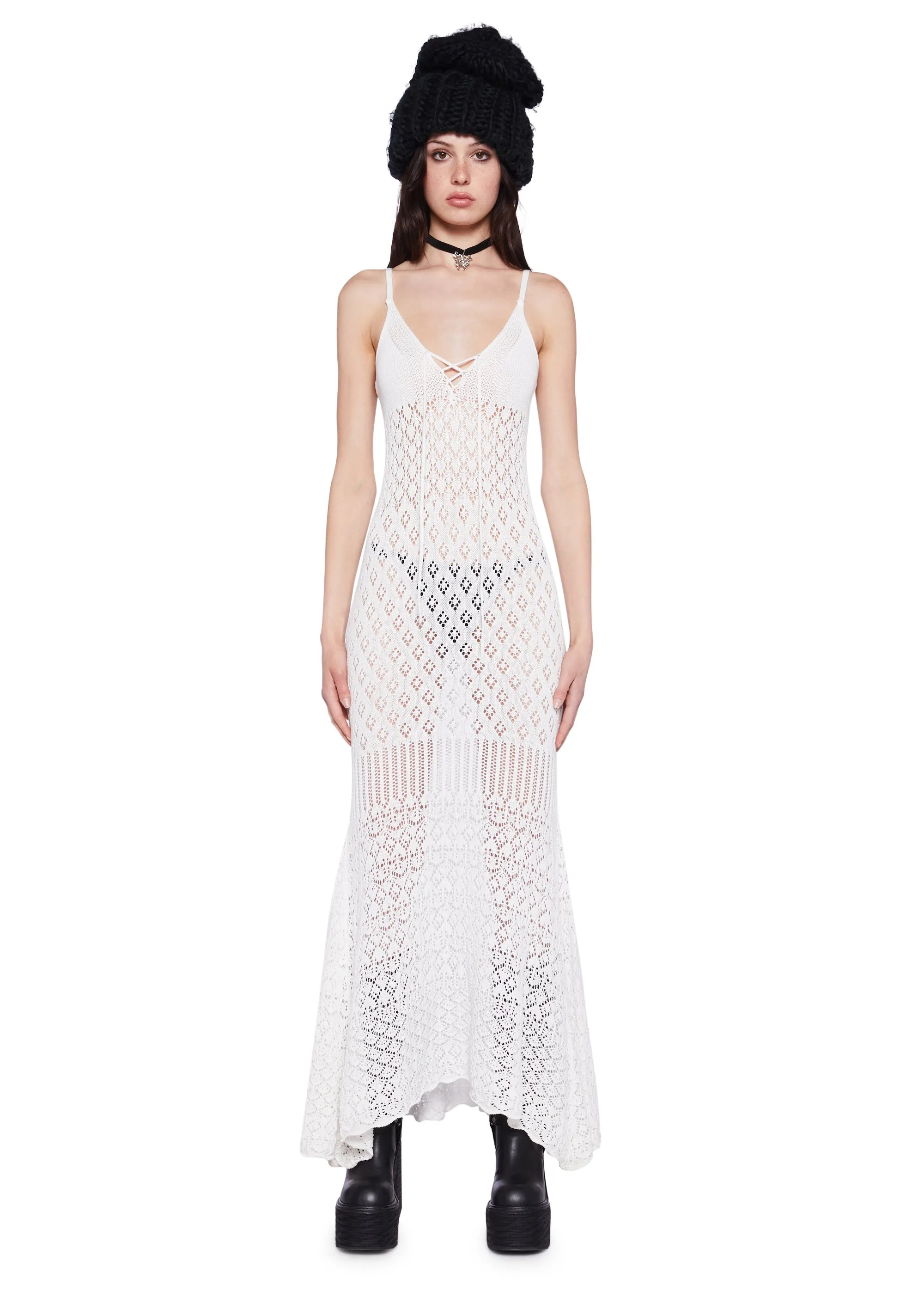 By The Sea Crochet Maxi Dress