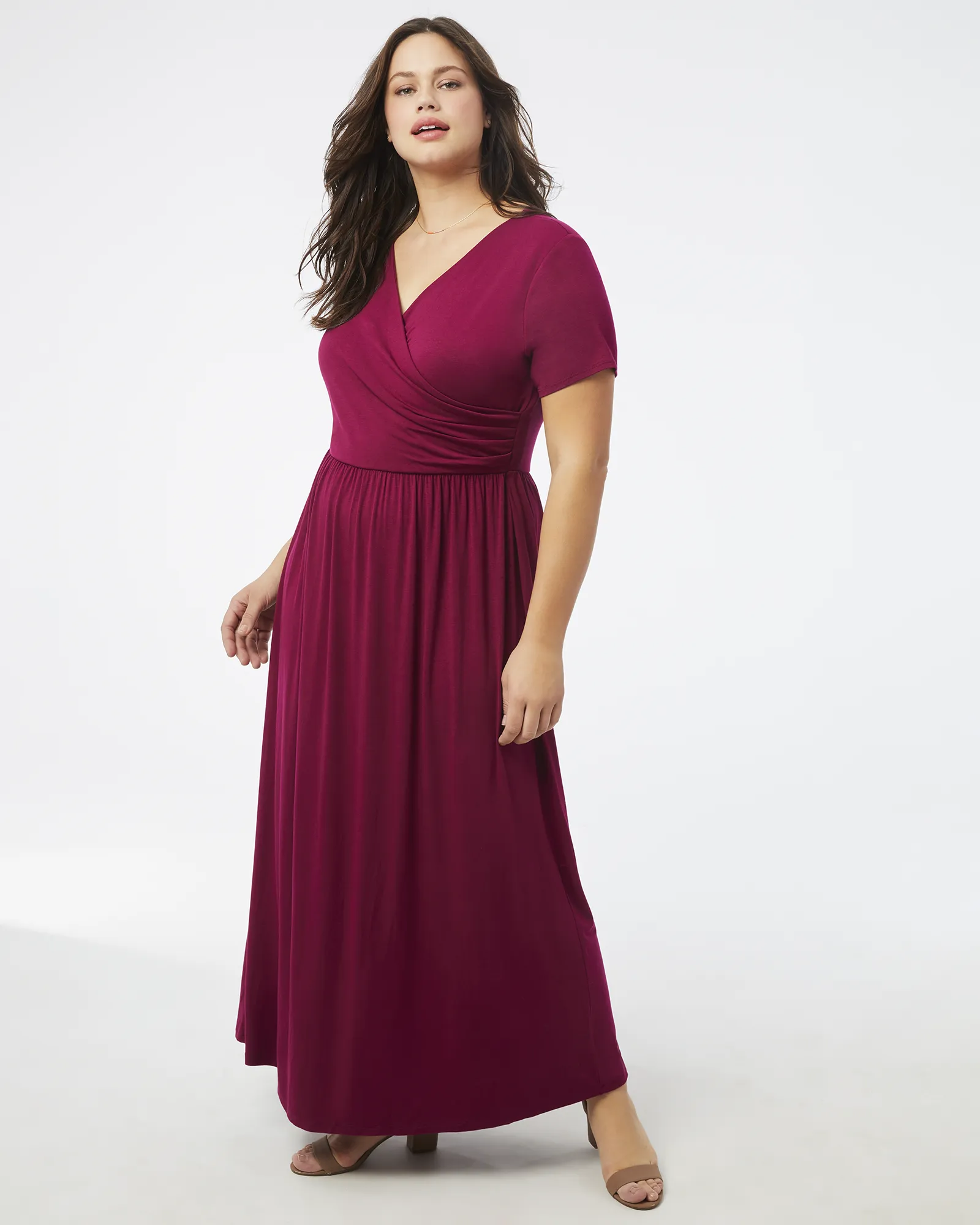 Carnation Wrap Maxi Dress | Magenta