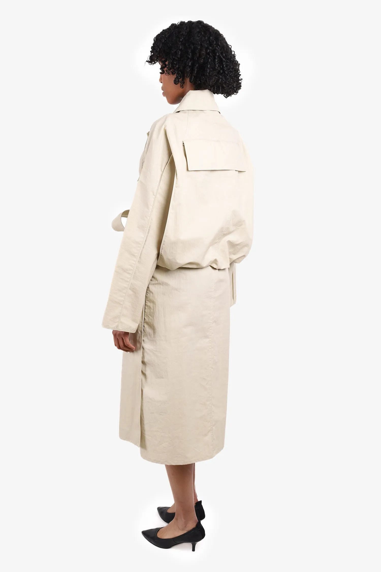 Celine by Phoebe Philo F/W '18 Taupe Trench Coat Dress Size 34