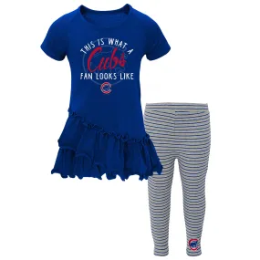 Chicago Cubs Girl Ruffled Tee Dress