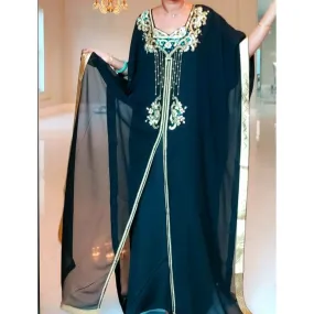 Chiffon Kaftan Maxi Dress