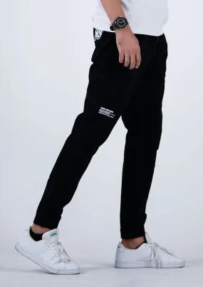 Classic Black Streetwear Cotton  Jogger- Comfort Meets Style