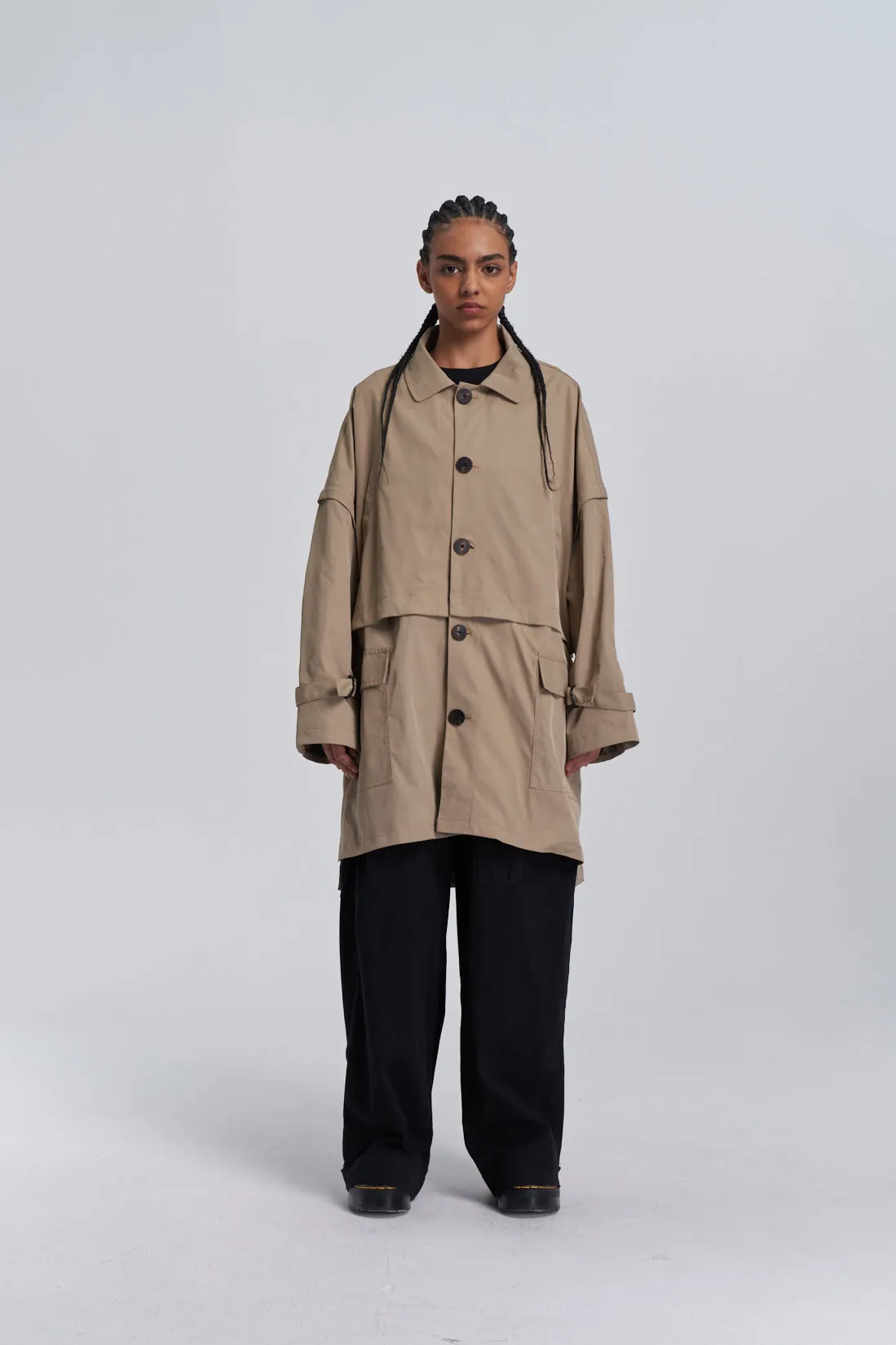 Convertible Trench Coat - Sand