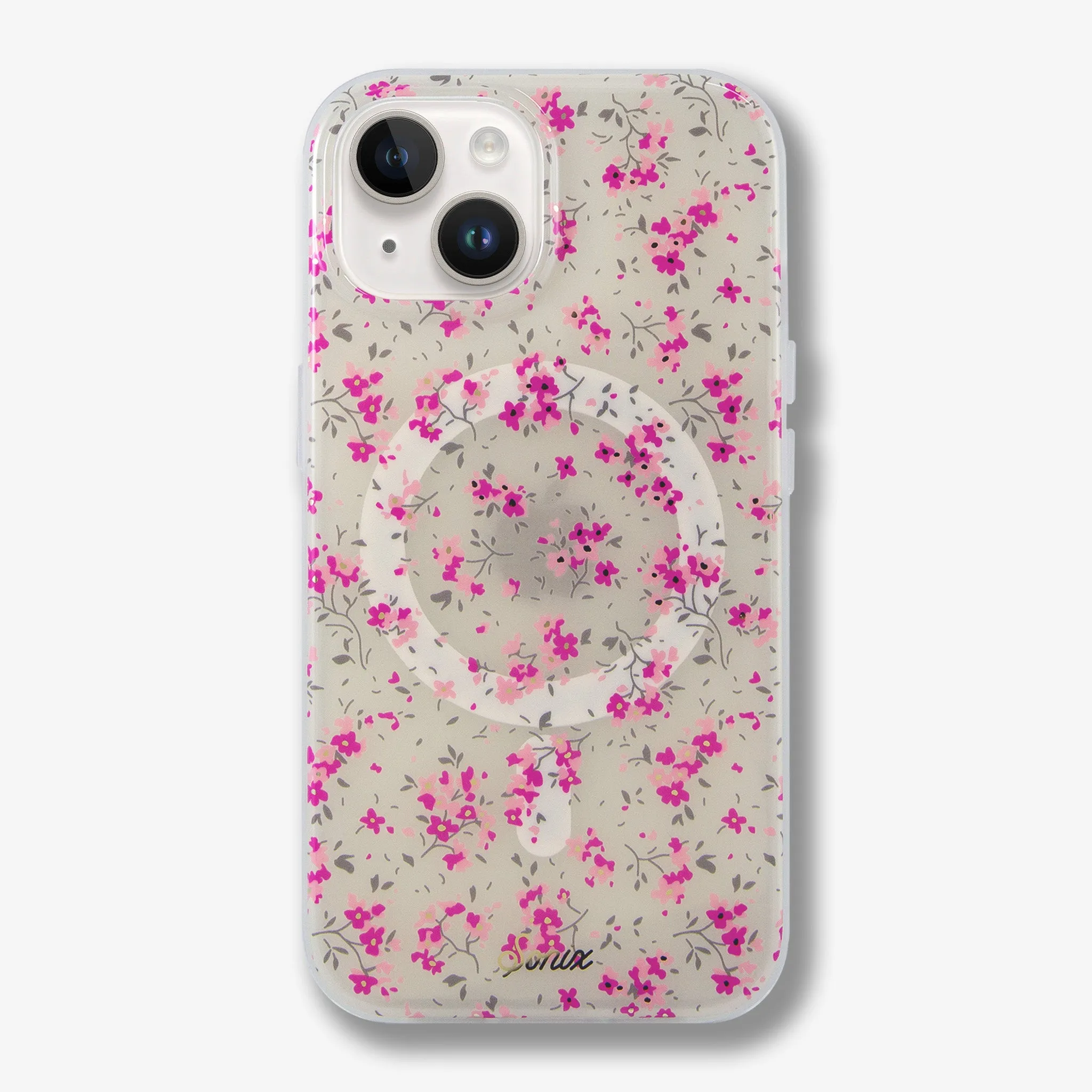 Cottage Floral Pink MagSafe® Compatible iPhone Case