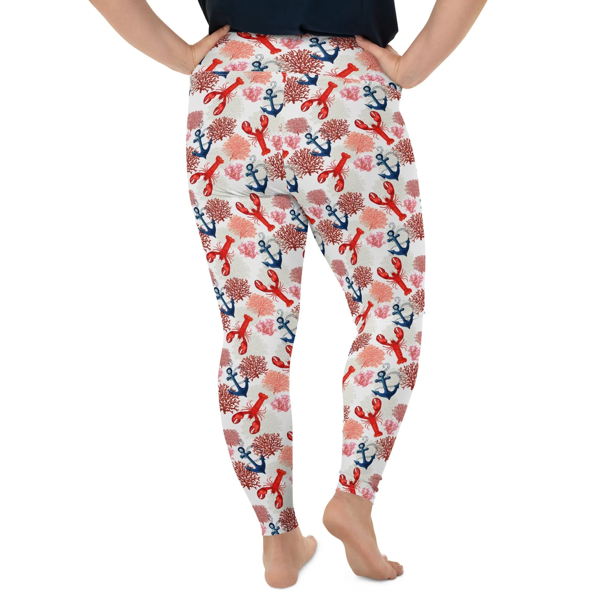 Cute Lobster Plus Size Leggings