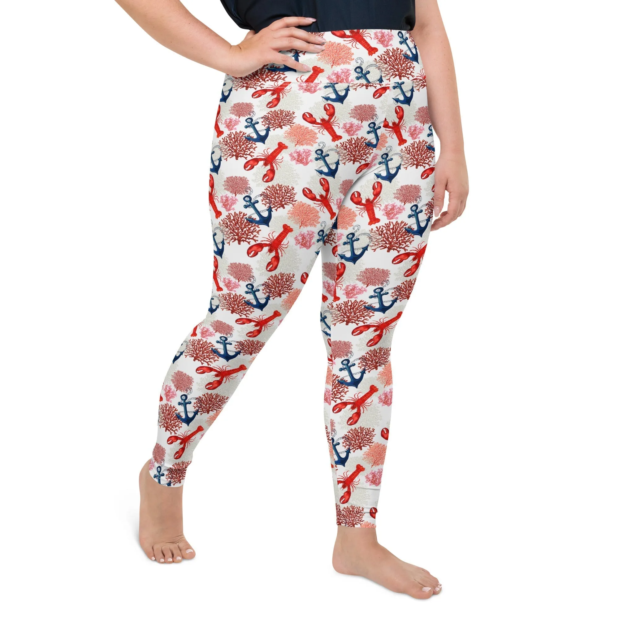 Cute Lobster Plus Size Leggings