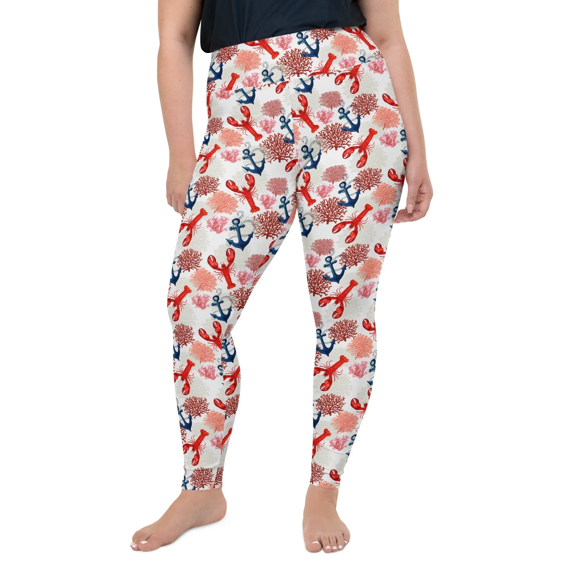 Cute Lobster Plus Size Leggings