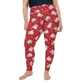 Cute Teddy Bear Plus Size Leggings