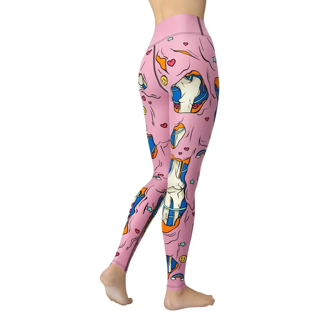 Cute Zombie Yoga Leggings