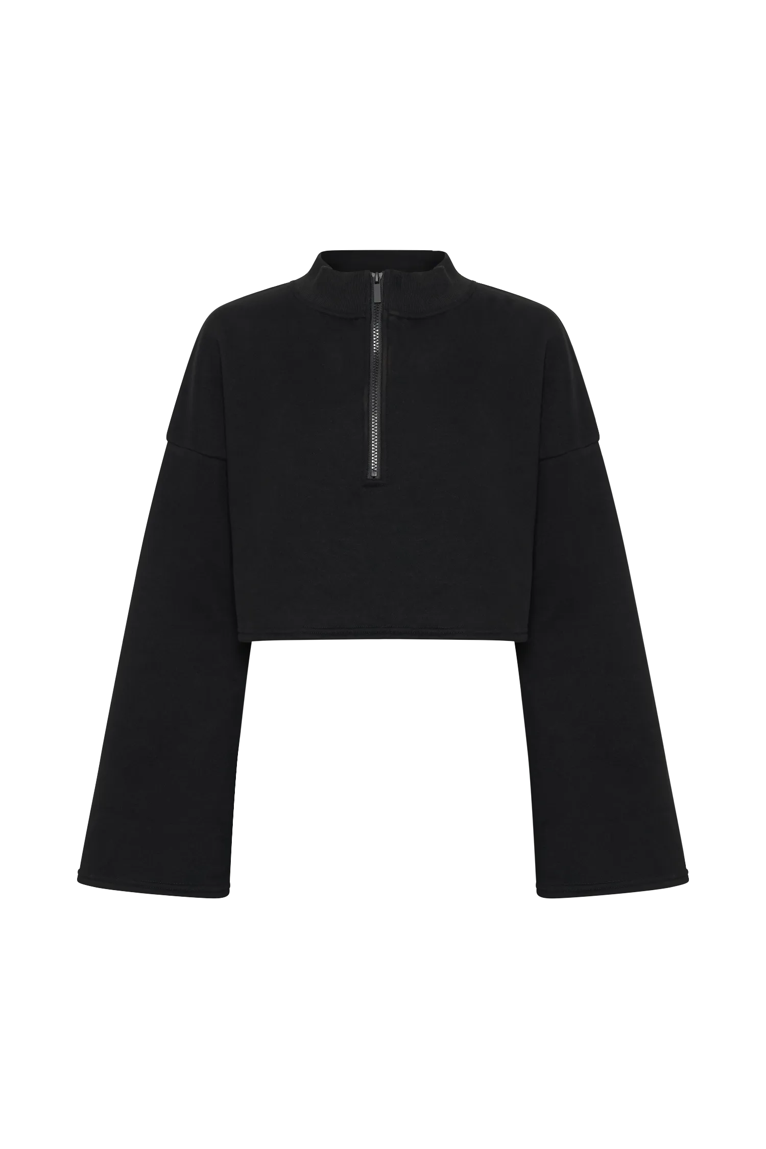 Dempsey Zip Flared Jumper - Black