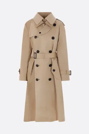 double-breasted trench coat in gabardine