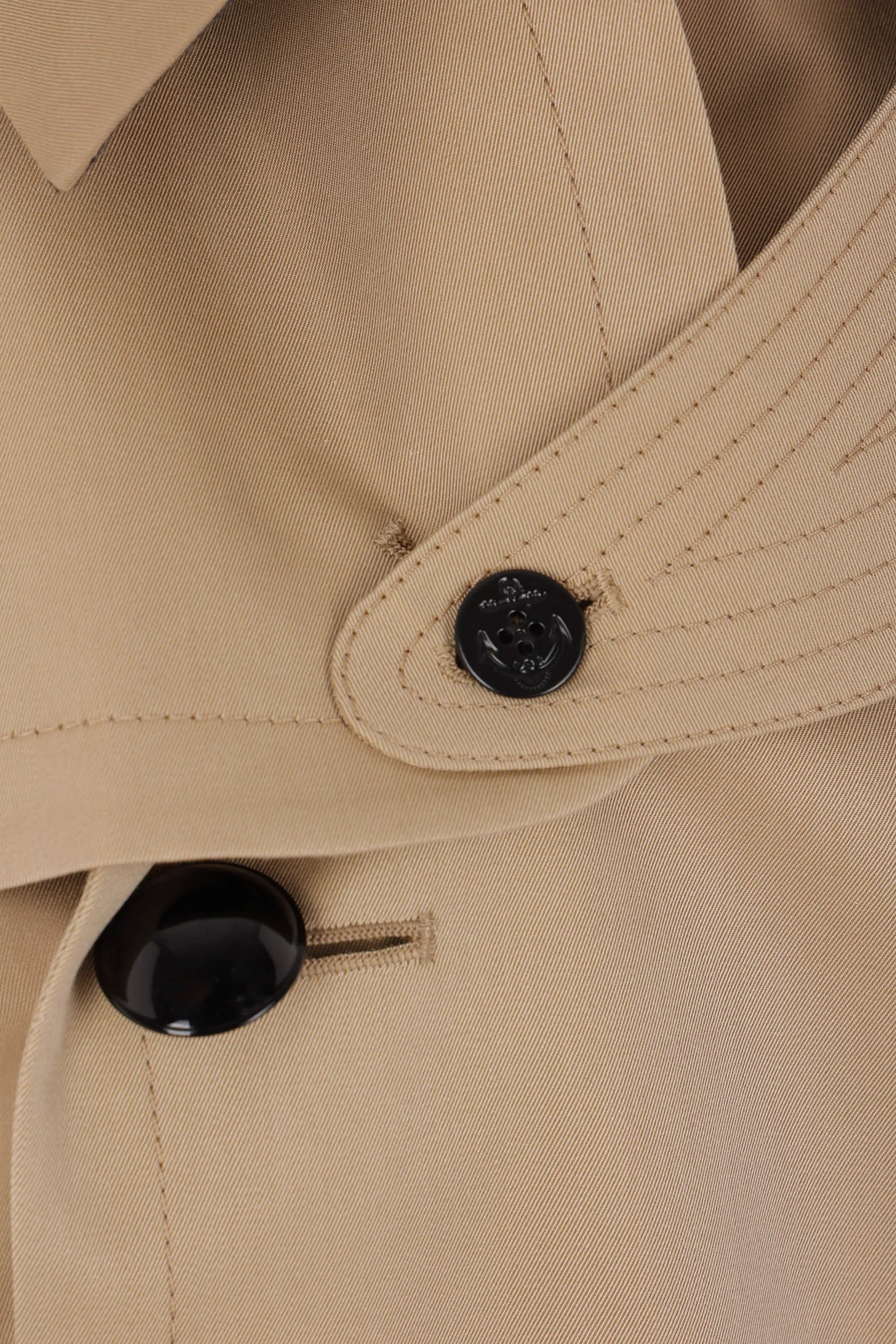 double-breasted trench coat in gabardine