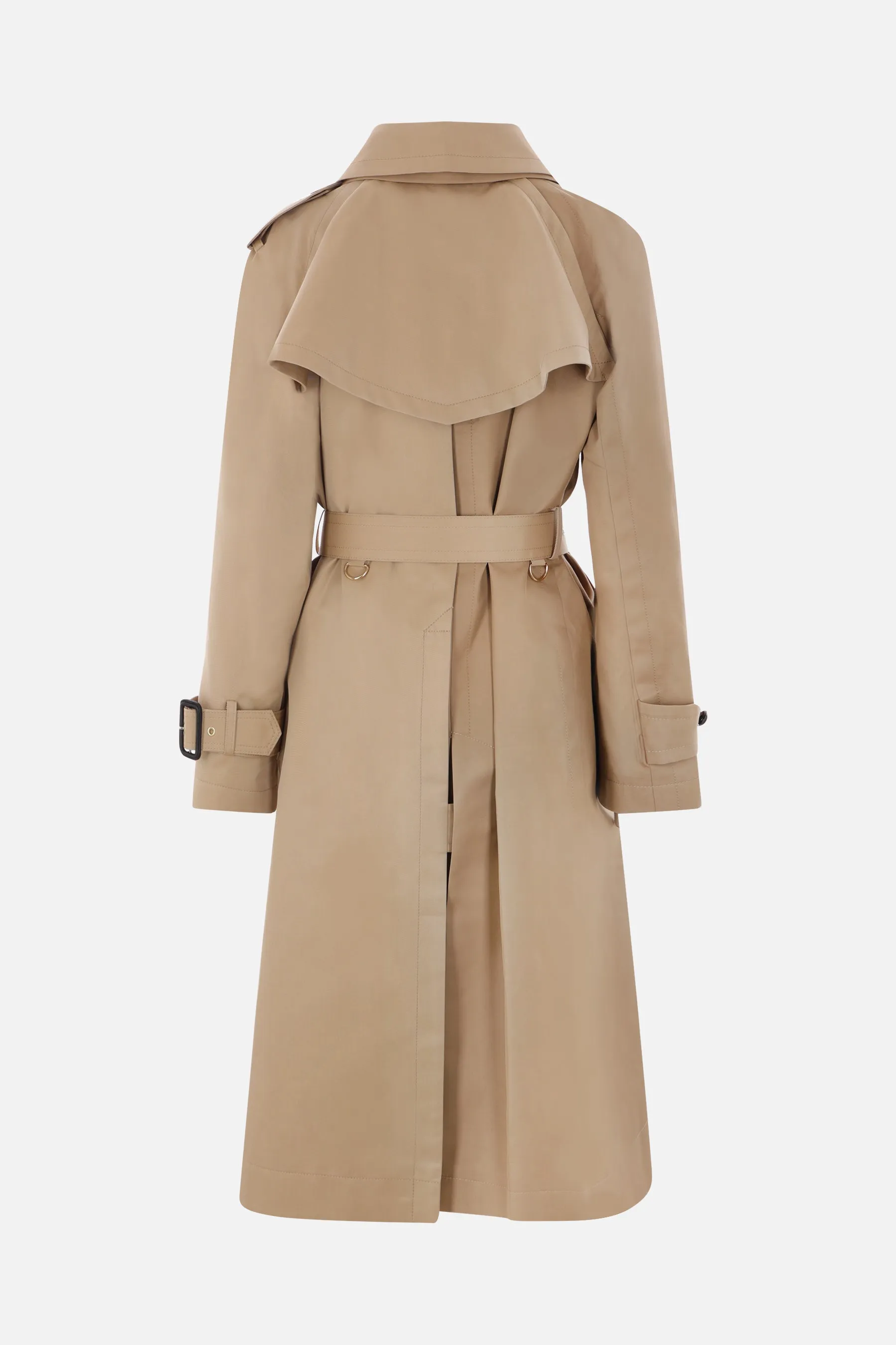 double-breasted trench coat in gabardine