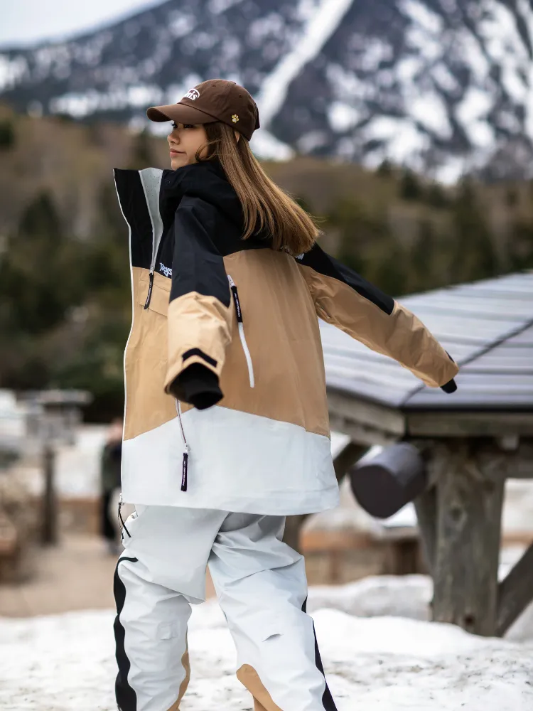 Drysnow Khaki Patchwork 3L Ski Pants - Unisex