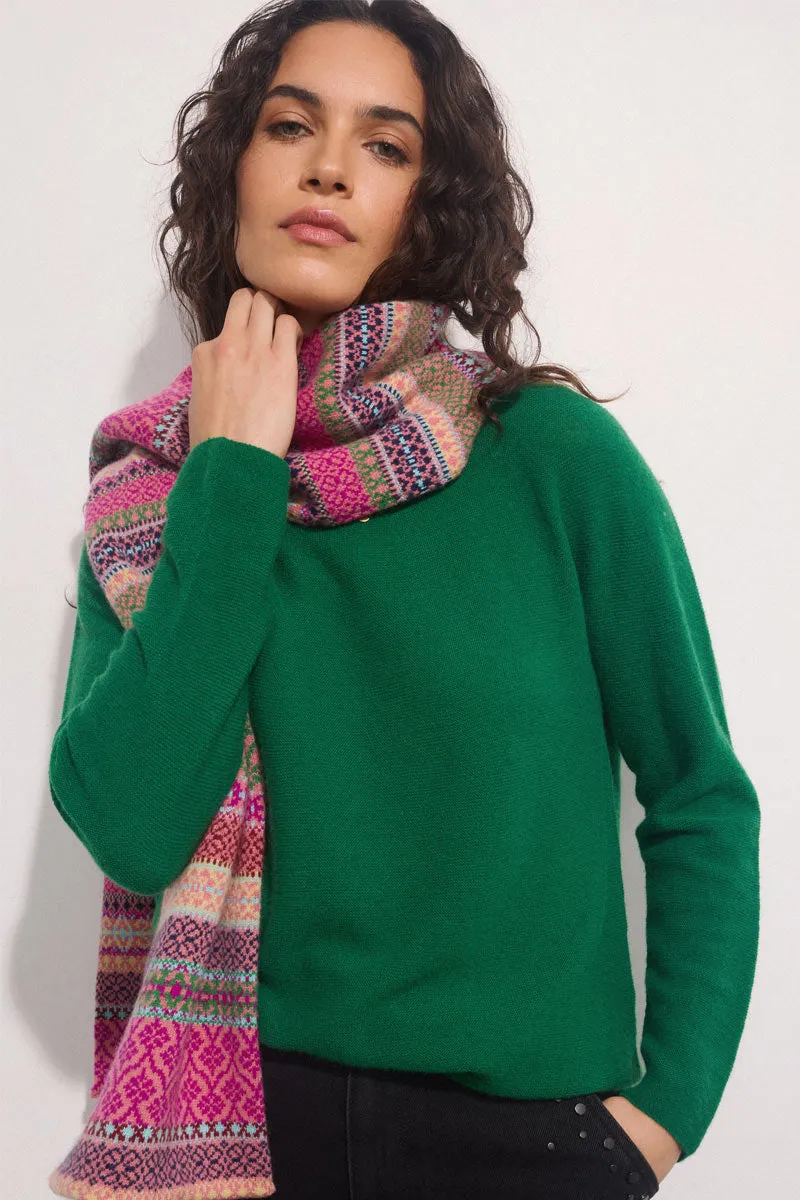 Eleri Crew Neck Cashmere Green Jumper