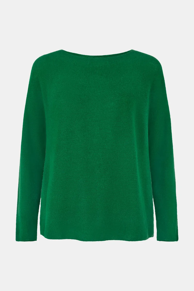 Eleri Crew Neck Cashmere Green Jumper