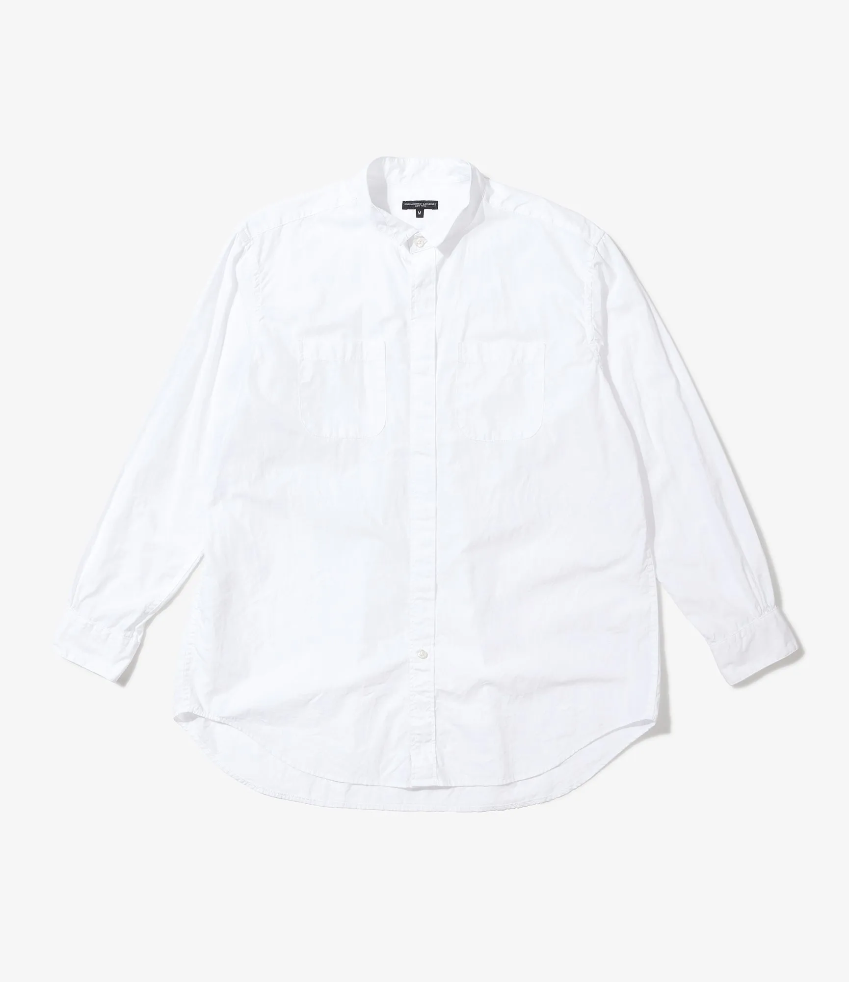 Engineered Garments Wing Collar Shirt - White 100's 2Ply Broadcloth