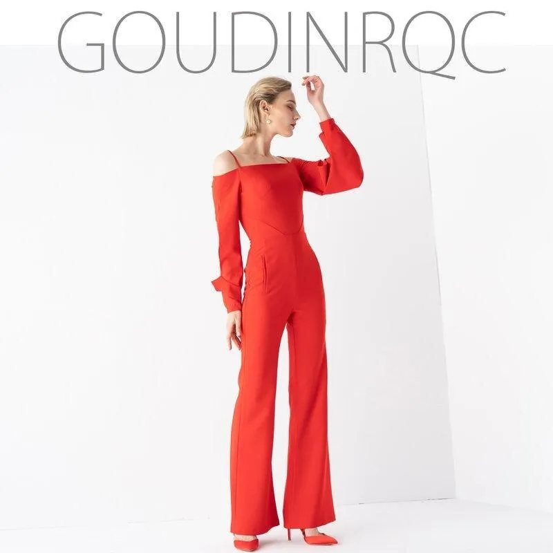 Evening sling off shoulder cocktail jumpsuit - Suri