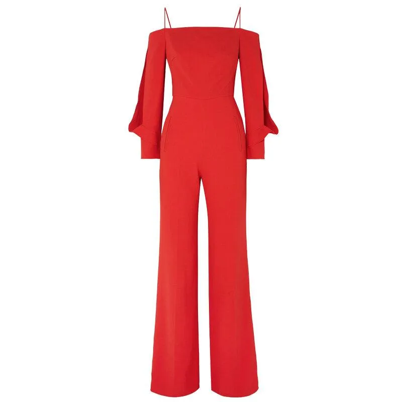 Evening sling off shoulder cocktail jumpsuit - Suri