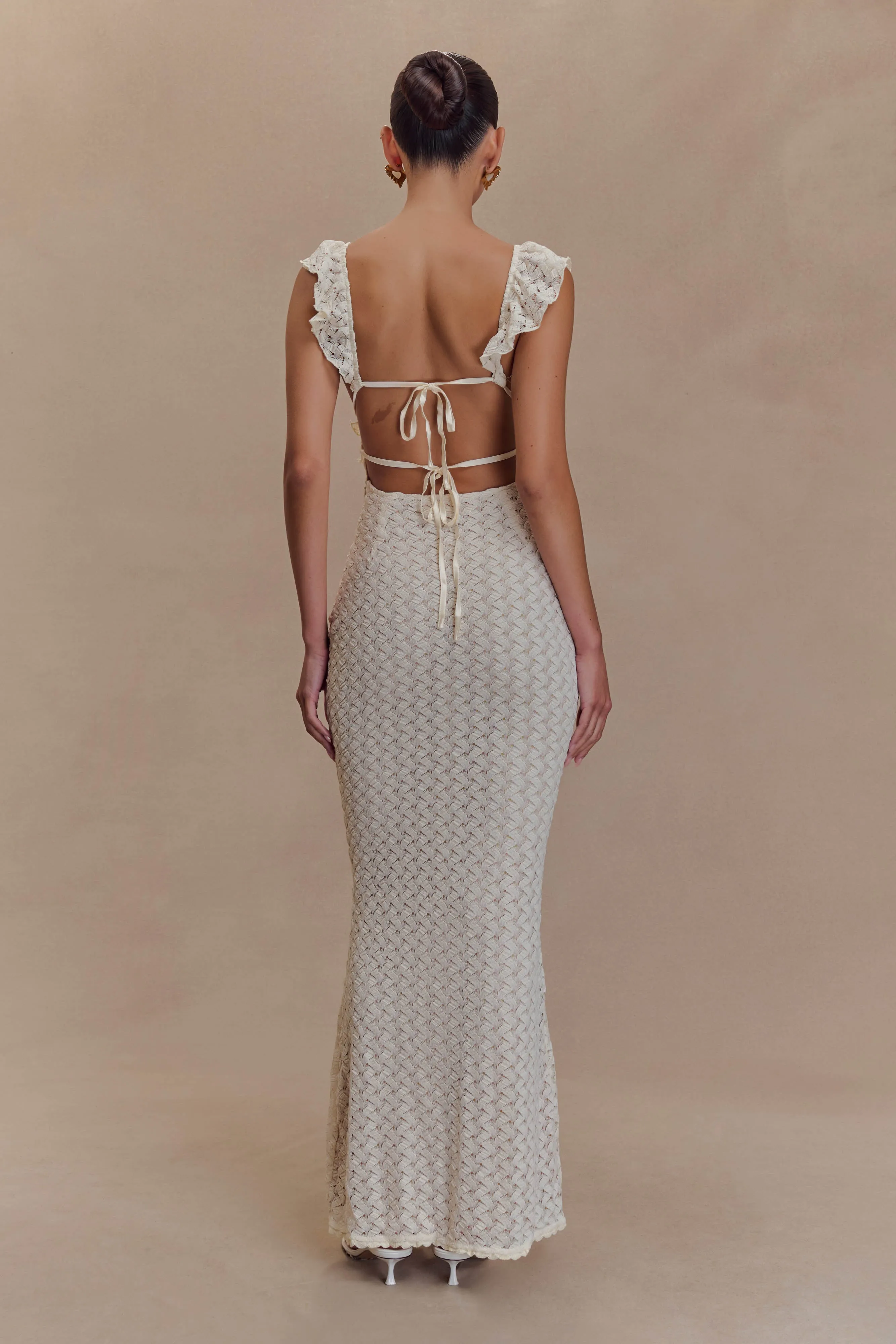 Ezra Lace Maxi Dress - Ivory