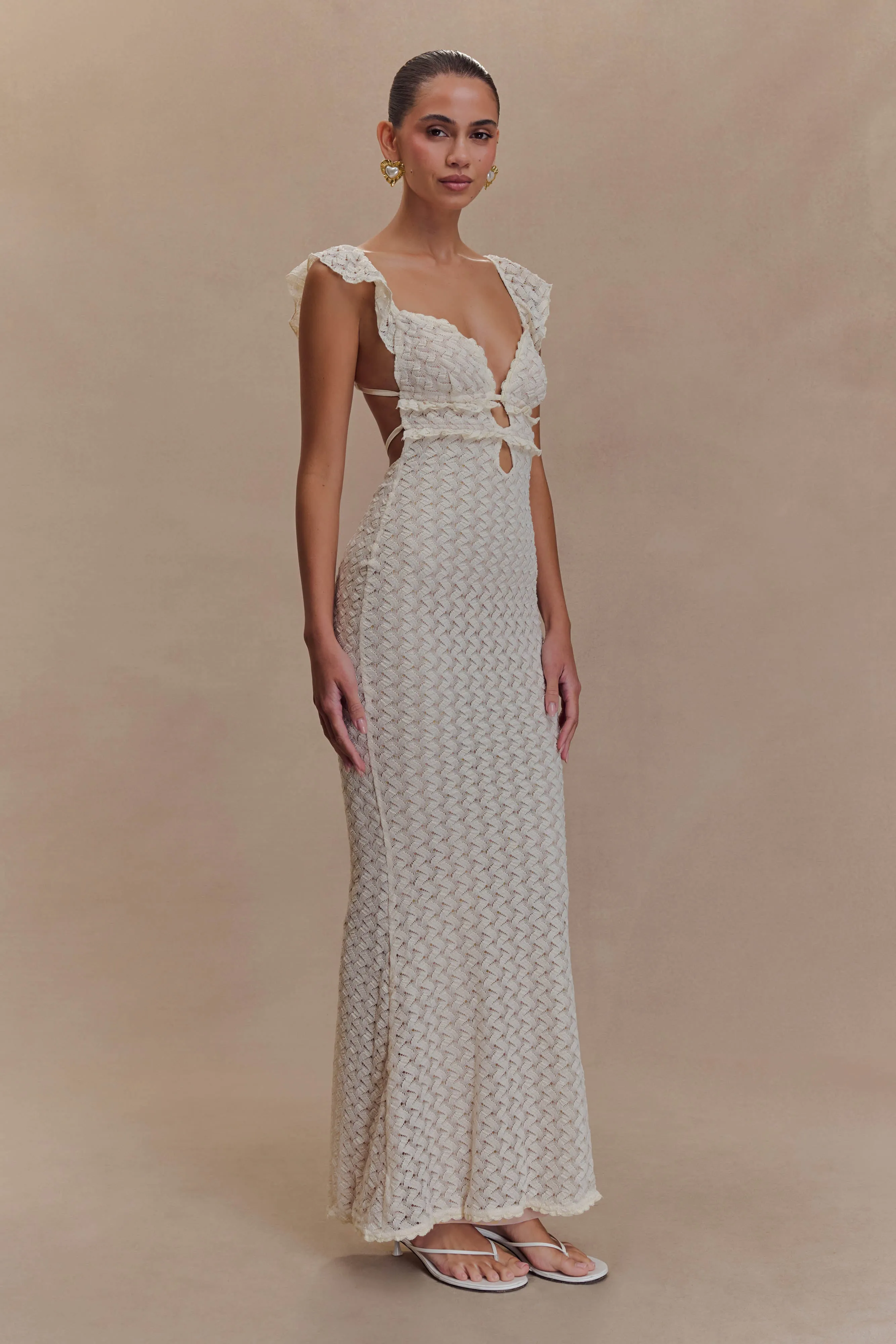 Ezra Lace Maxi Dress - Ivory