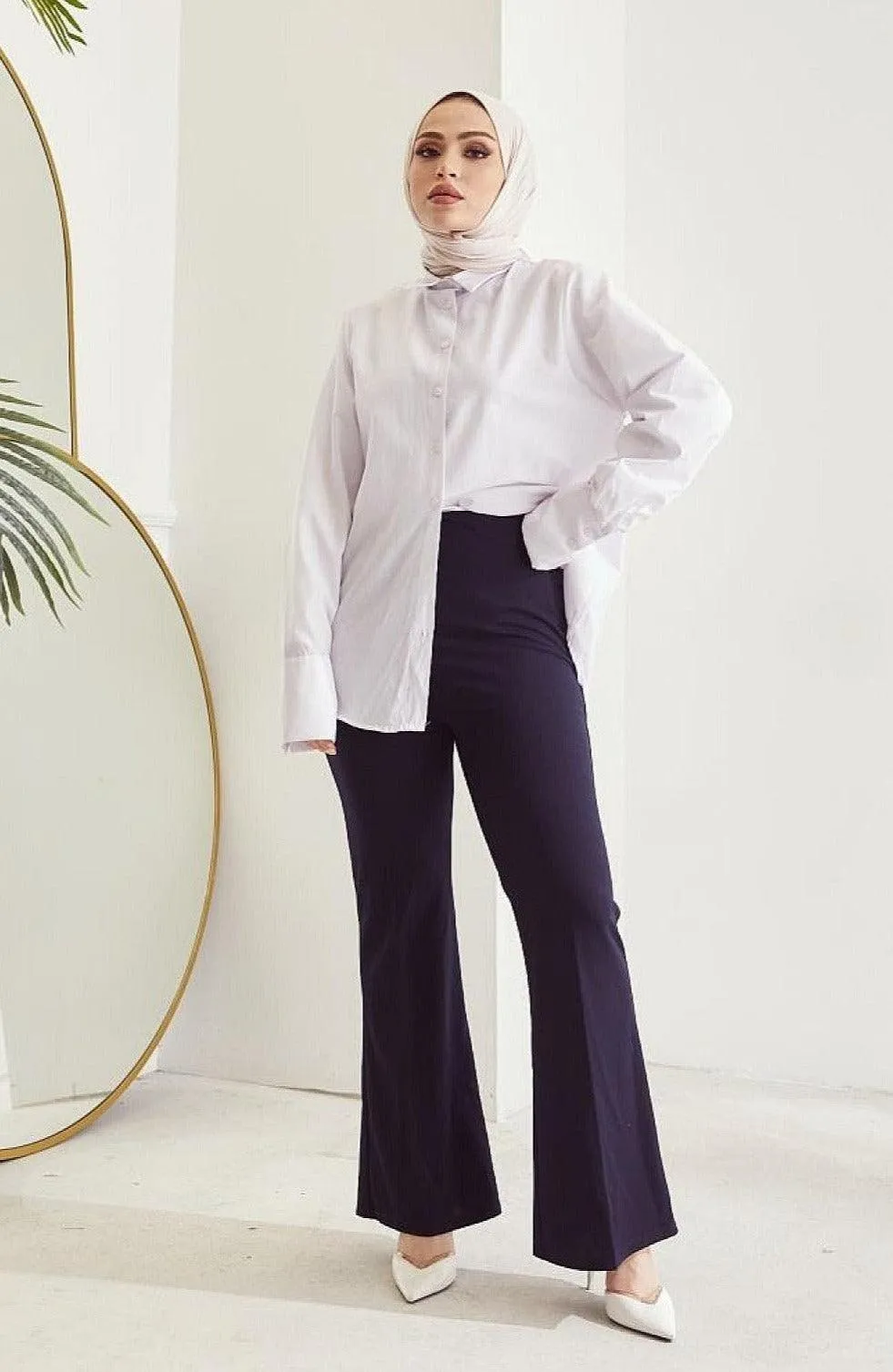 Flare Leg High Waist Pants for Women