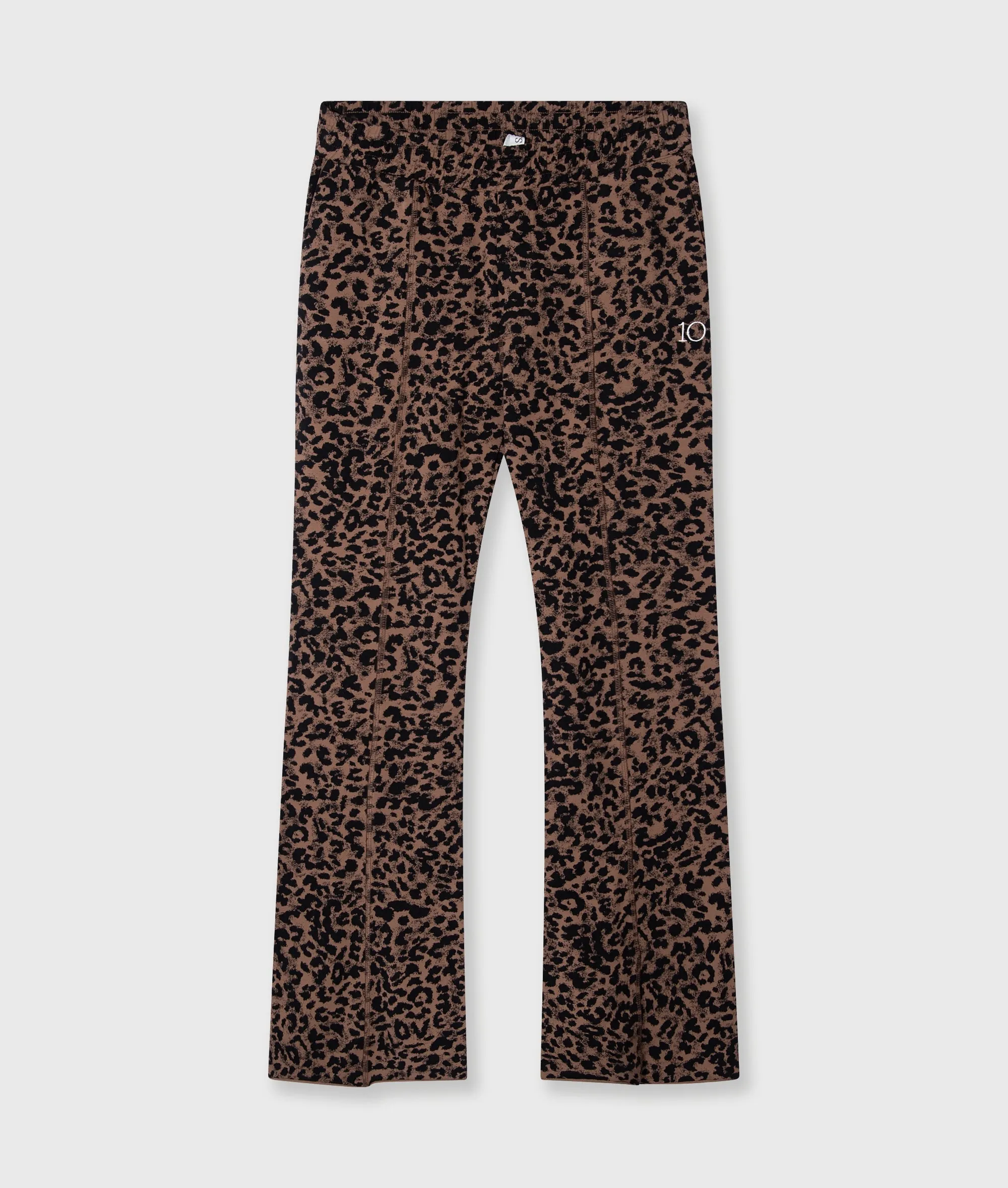 flared pants leopard | dark fudge