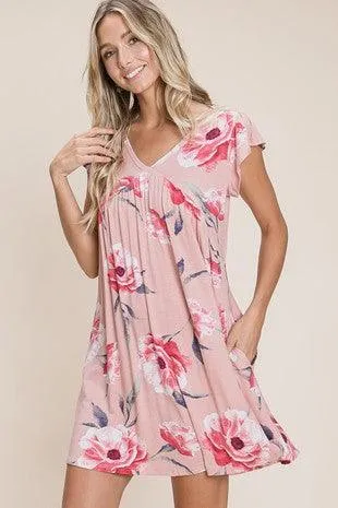 Floral Printed Knit Dress