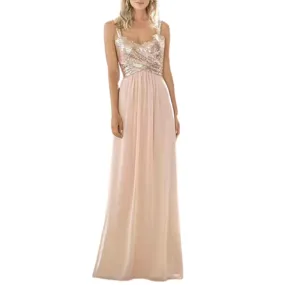 Funki Buys | Dresses | Women's Sequin Prom Bridesmaid Dress