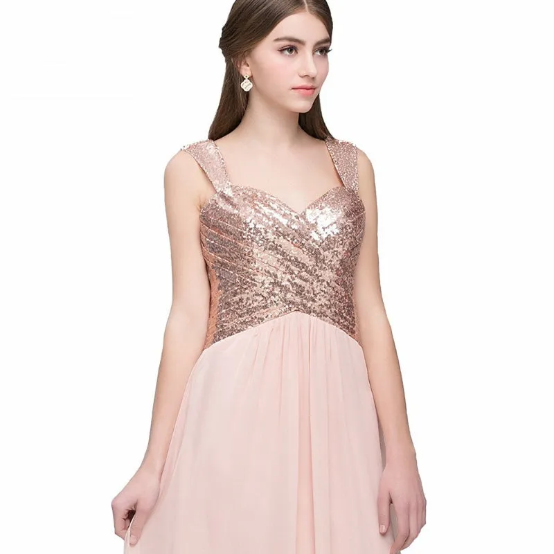 Funki Buys | Dresses | Women's Sequin Prom Bridesmaid Dress