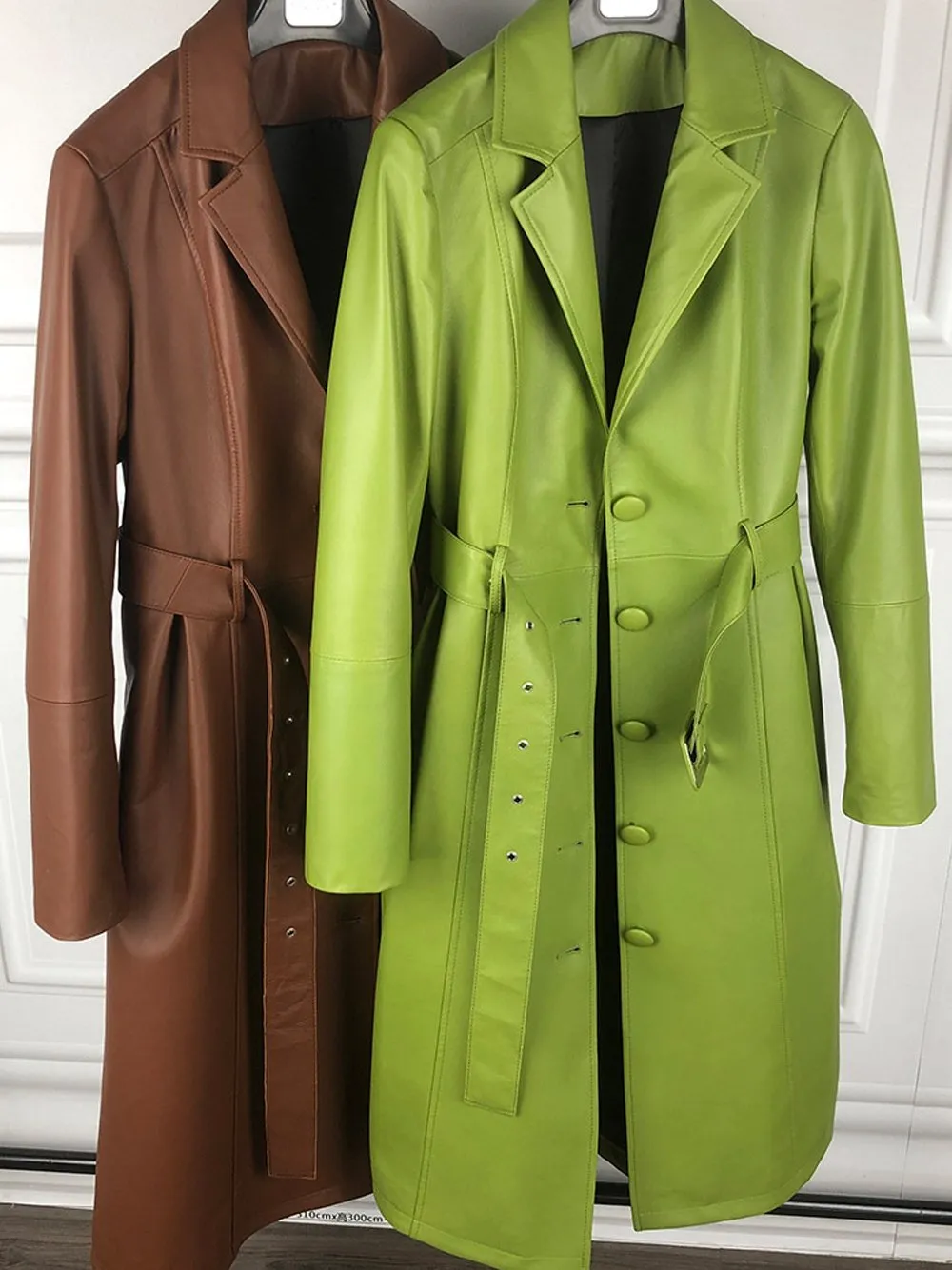 Genuine Leather Trench Coat