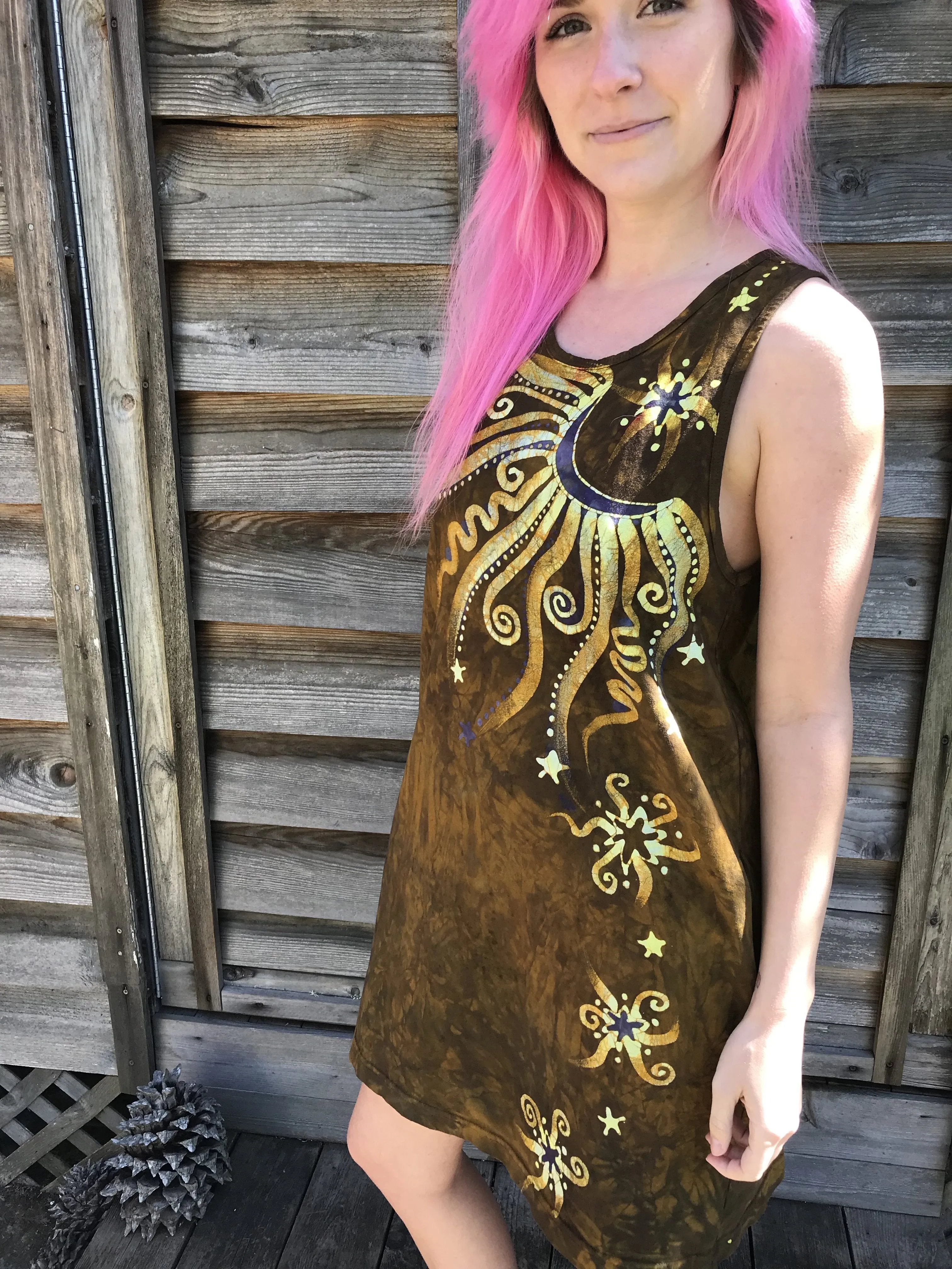 Gold Rush Summer Dress - Size Small ONLY