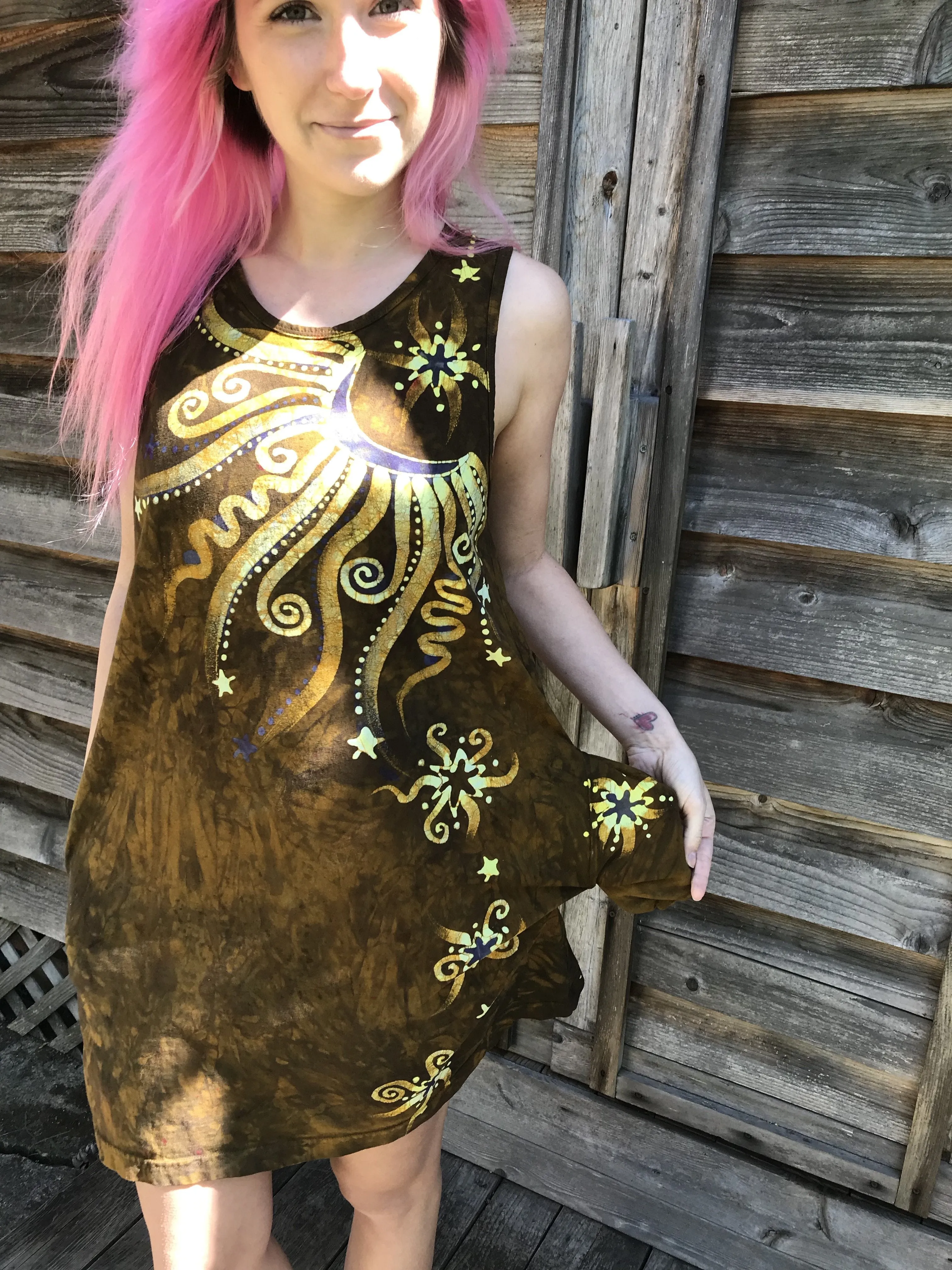 Gold Rush Summer Dress - Size Small ONLY